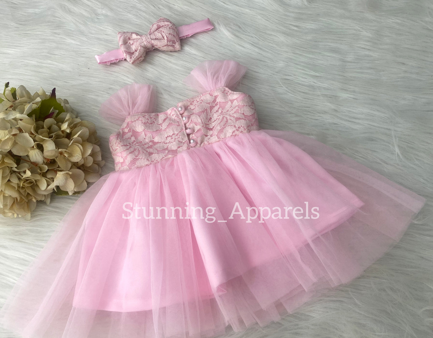 Cassy Looking Baby Pink Casual Dress