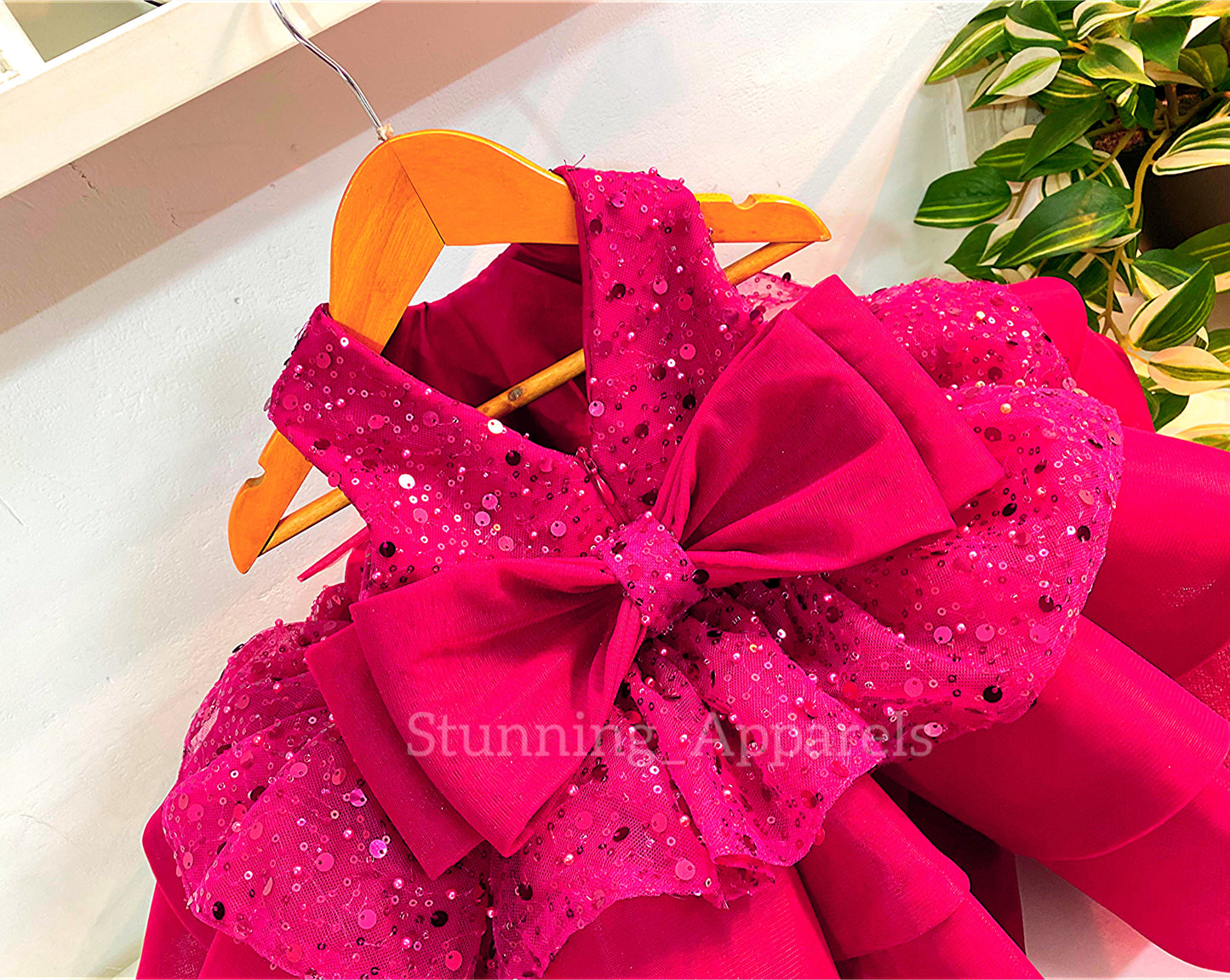 Premium pretty party wear magenta dress