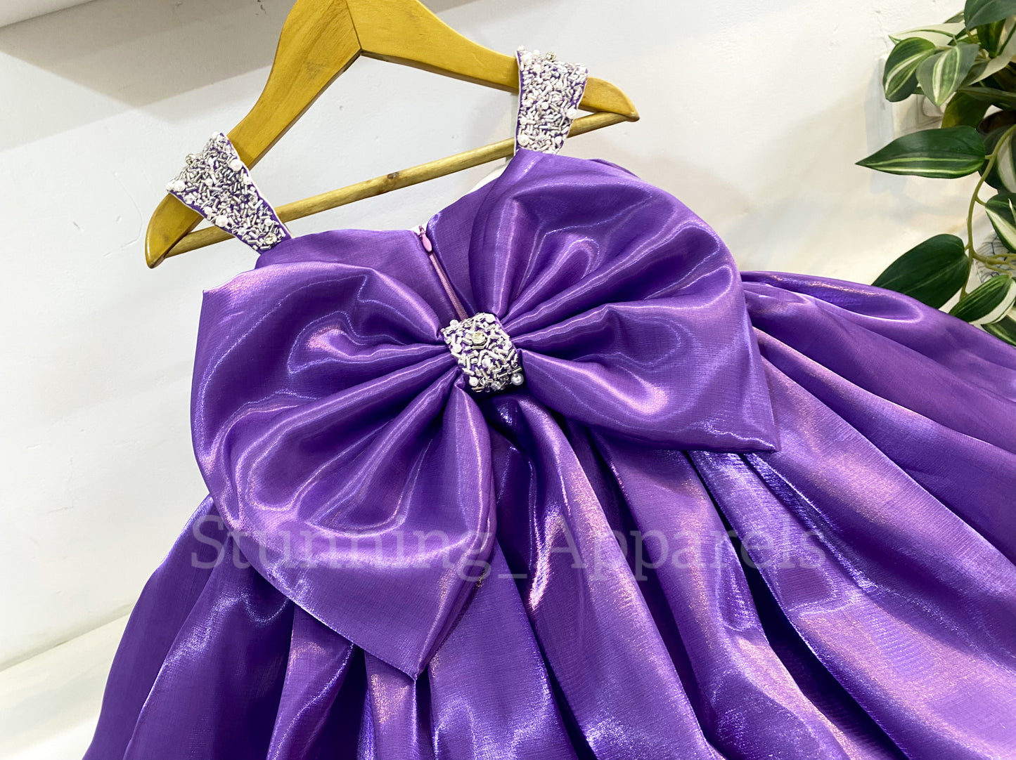 Designer Premium Hand Work Lavender Dress