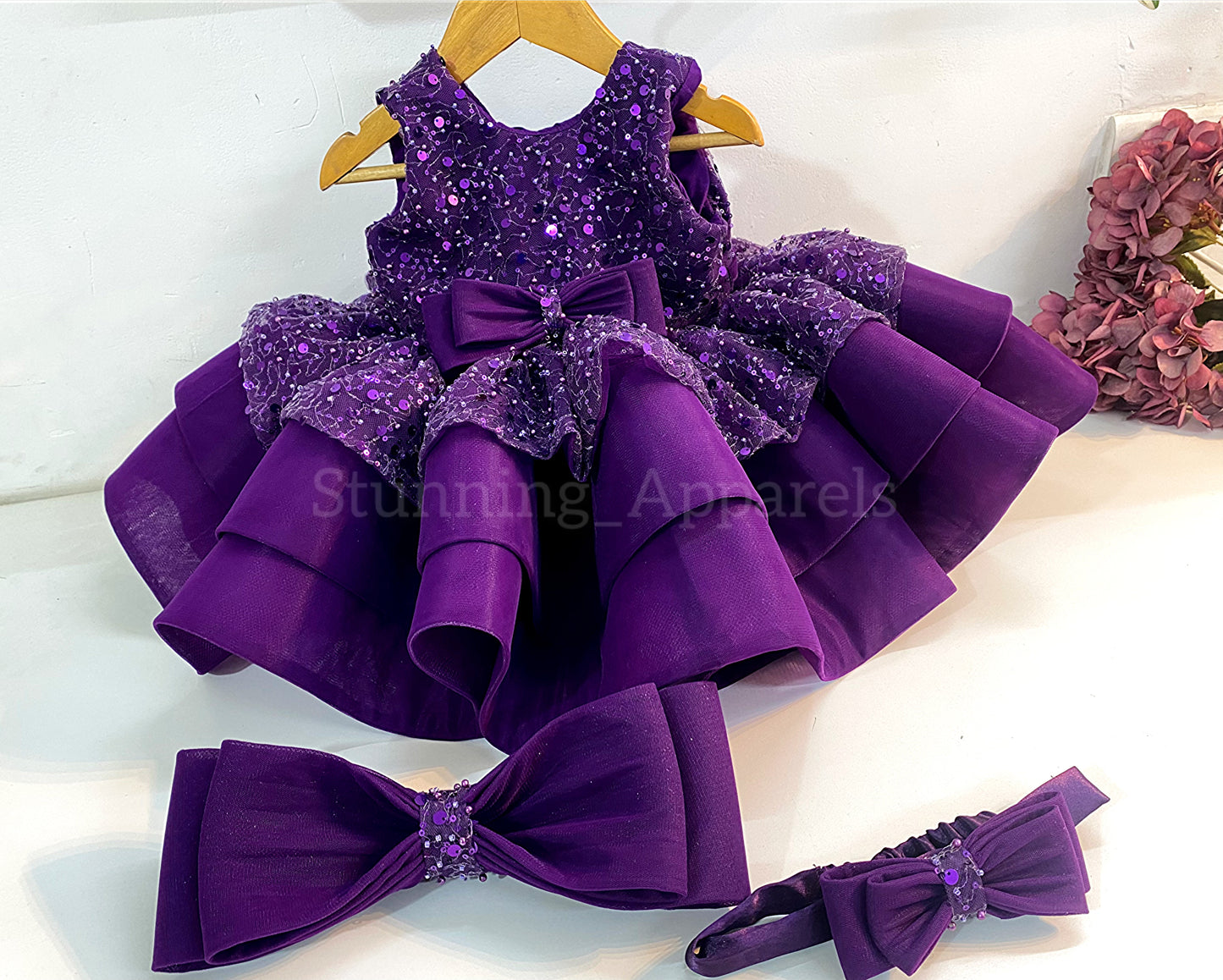 Premium pretty party wear purple dress