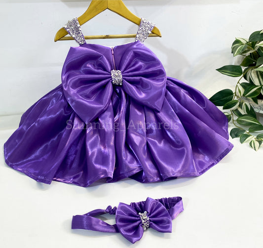 Designer Premium Hand Work Lavender Dress