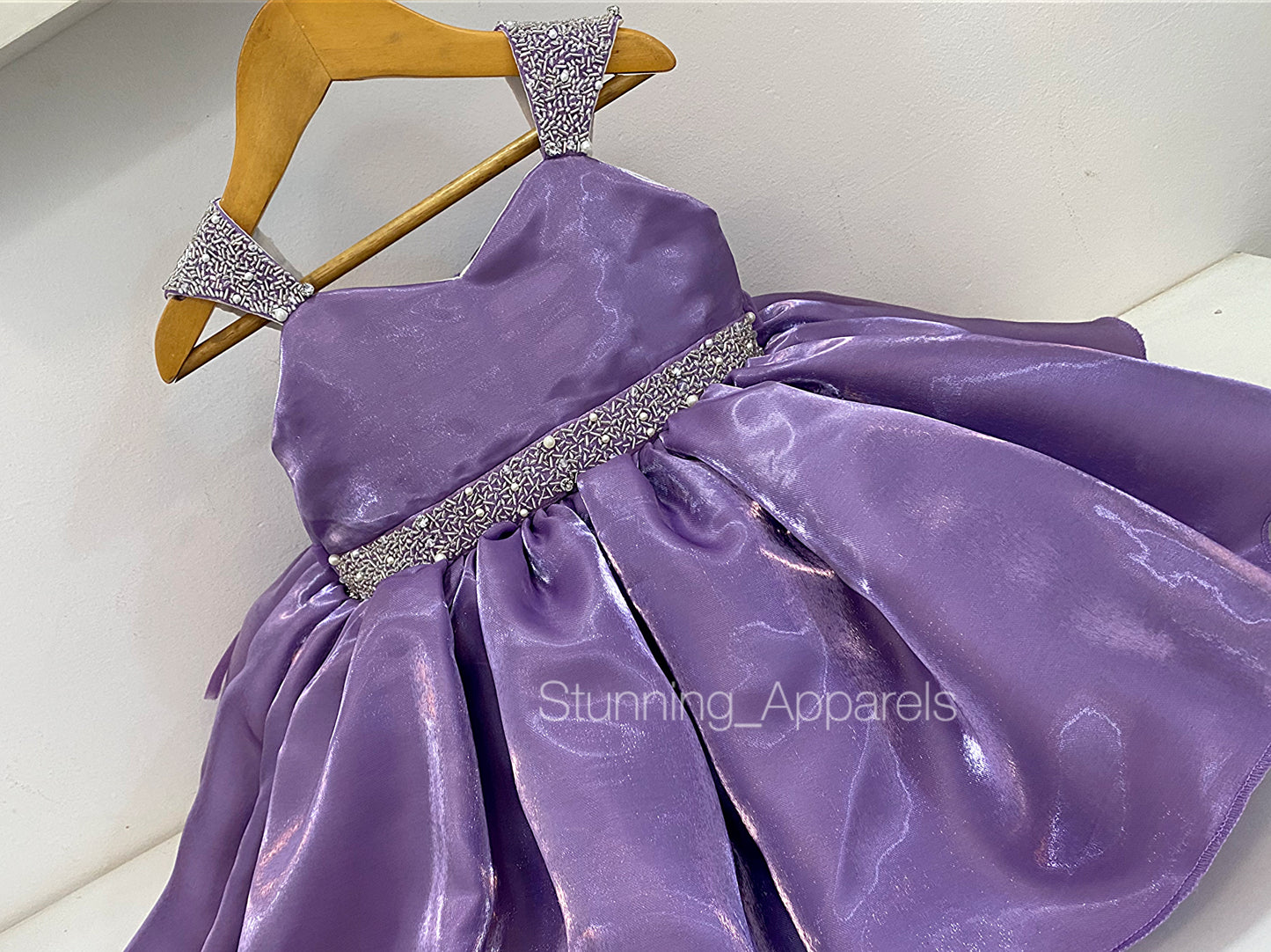 Designer Premium Hand Work Lavender Dress