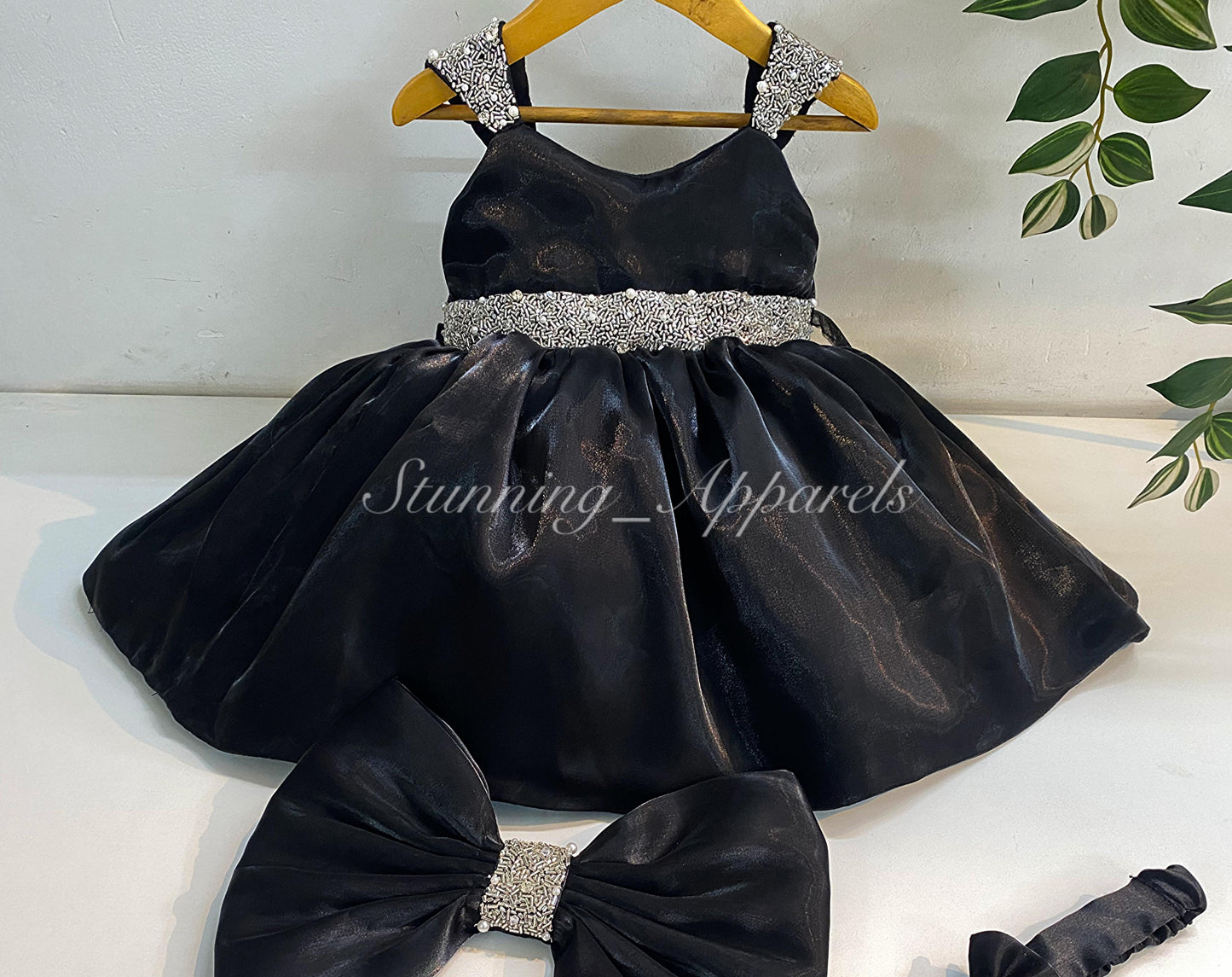 Designer Premium Hand Work Black Dress