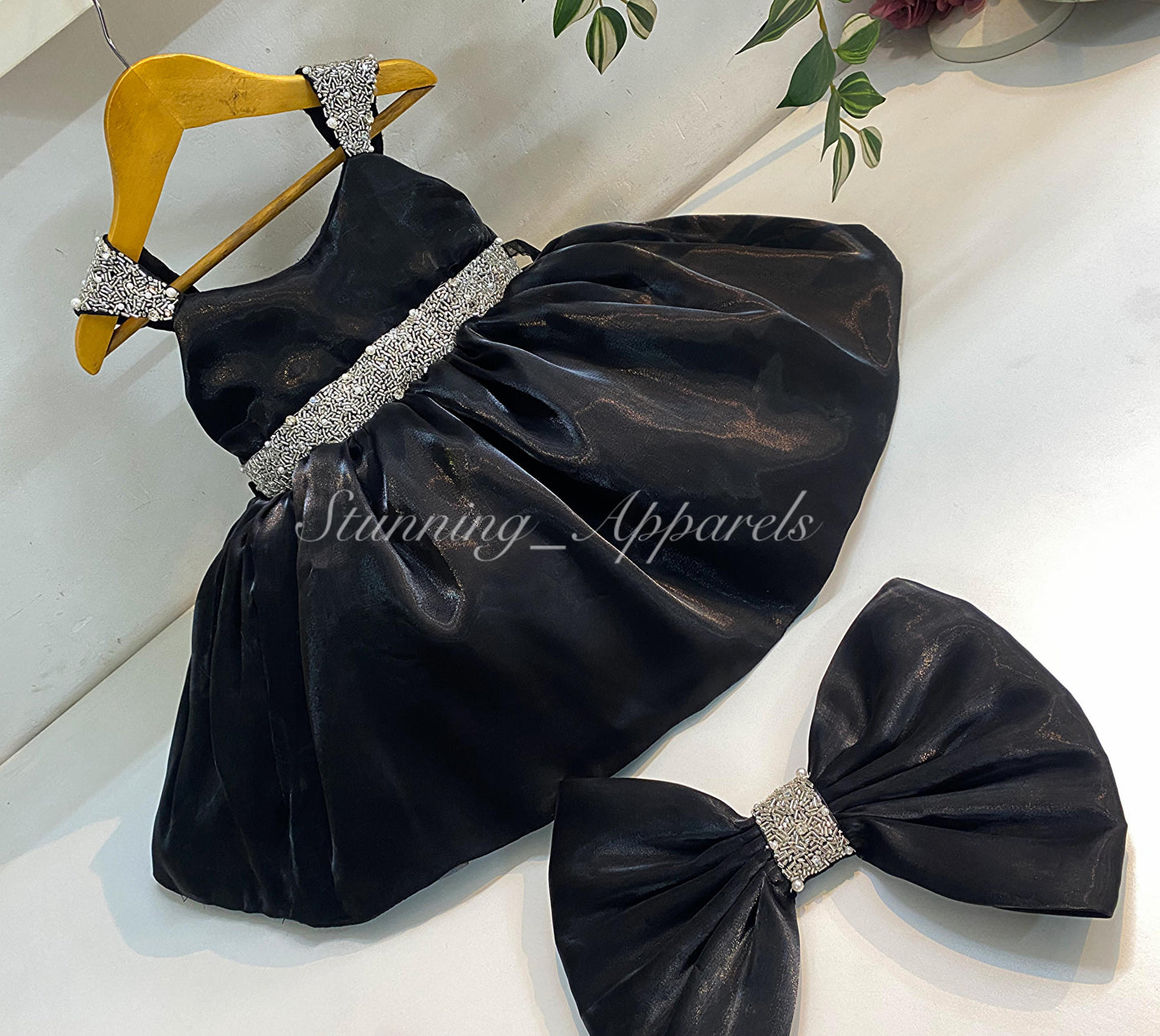 Designer Premium Hand Work Black Dress