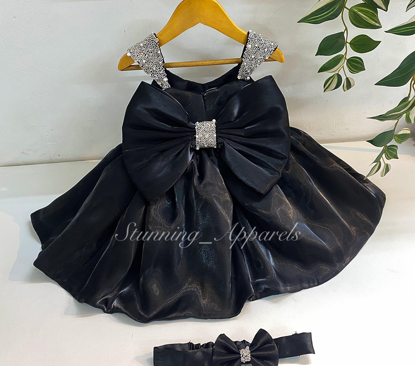 Designer Premium Hand Work Black Dress