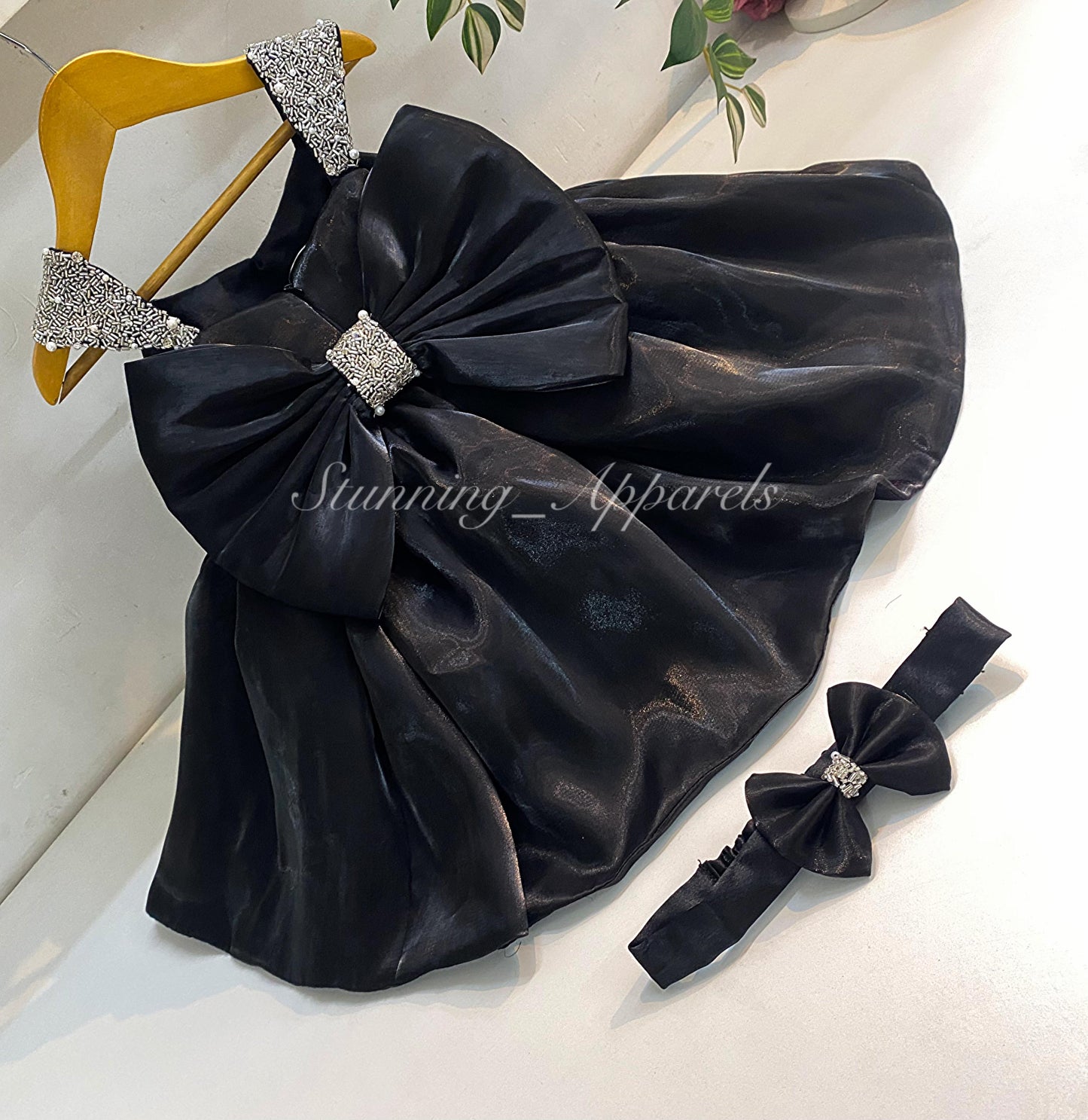 Designer Premium Hand Work Black Dress