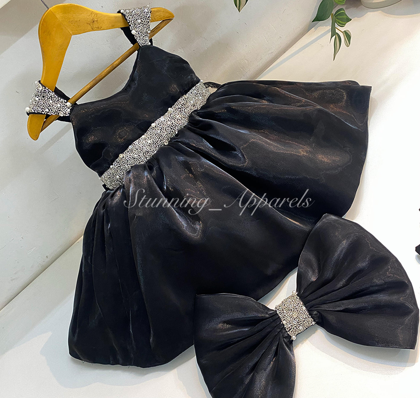 Designer Premium Hand Work Black Dress