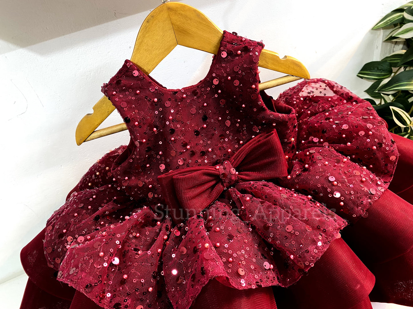 Premium pretty party wear maroon dress