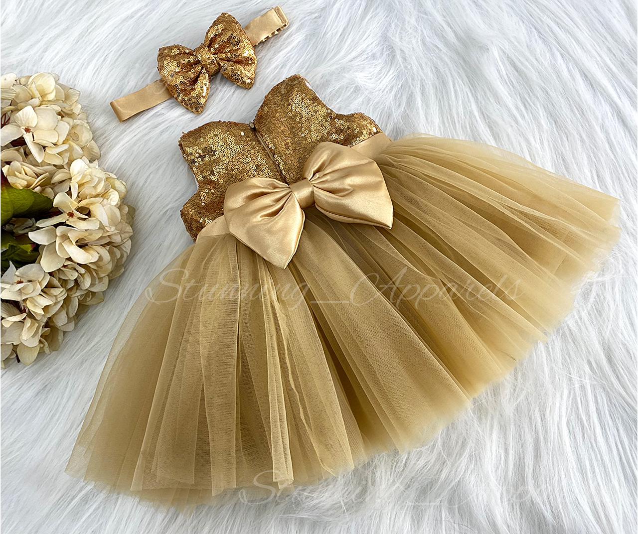 Golden Satin Belted Sequin Bodies Golden Dress