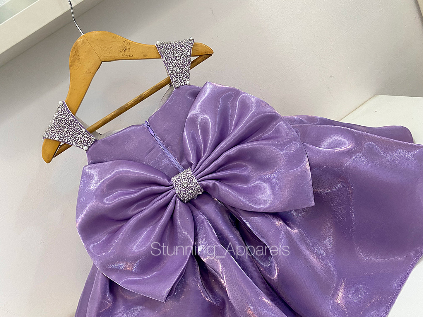 Designer Premium Hand Work Lavender Dress