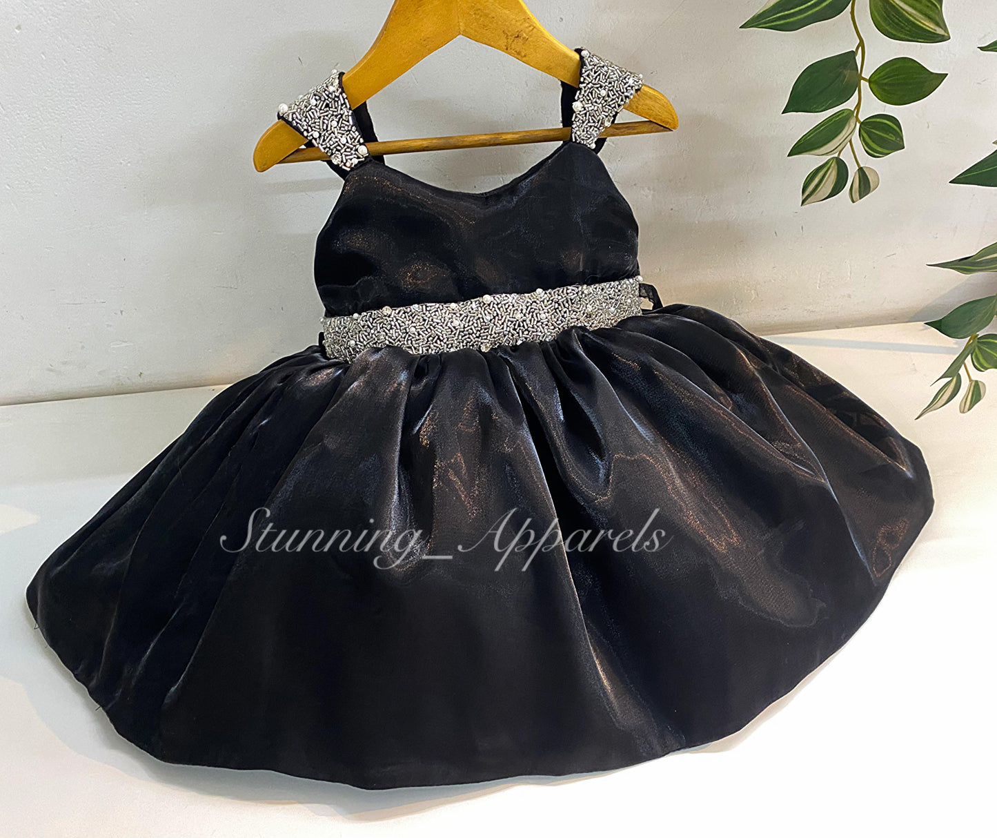 Designer Premium Hand Work Black Dress