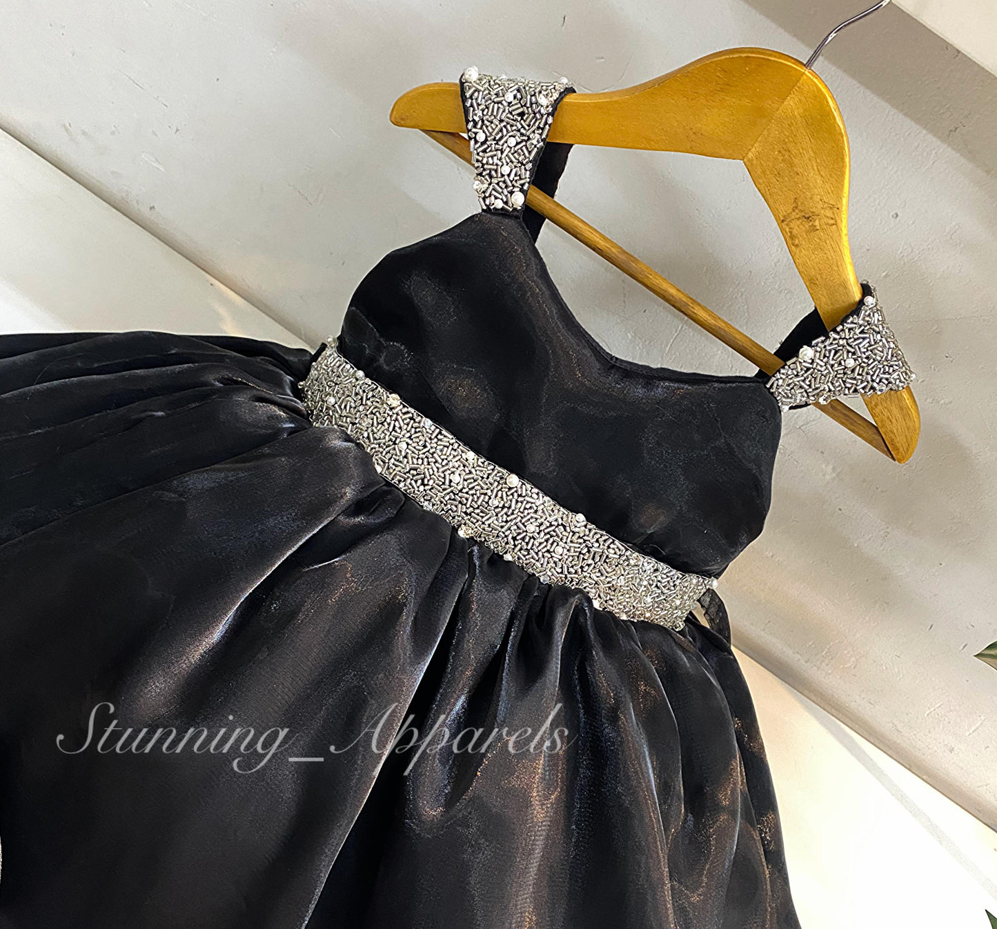 Designer Premium Hand Work Black Dress