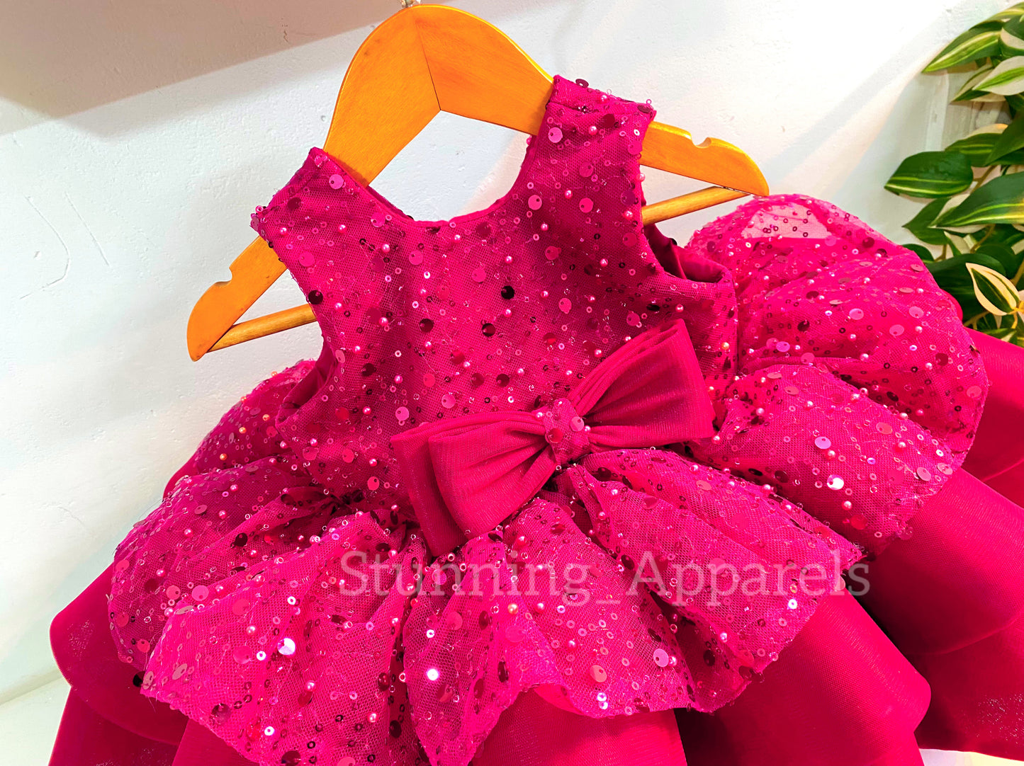 Premium pretty party wear magenta dress