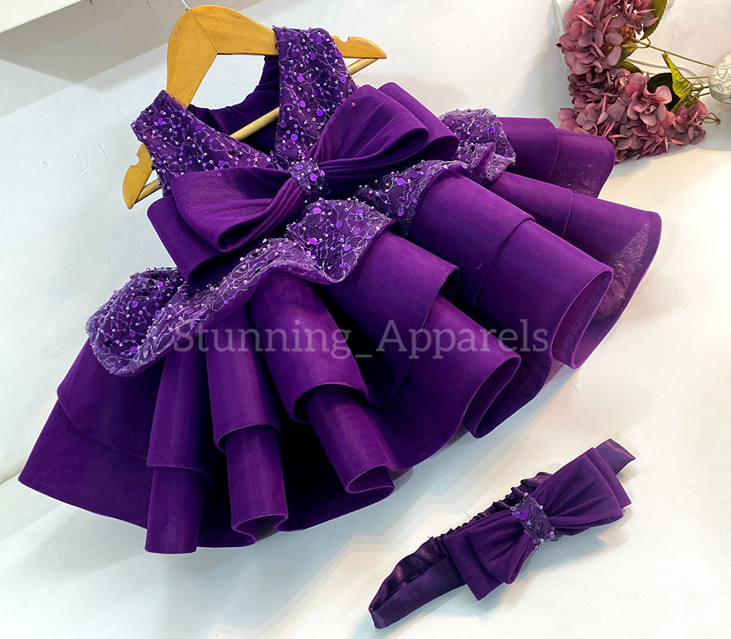 Premium pretty party wear purple dress